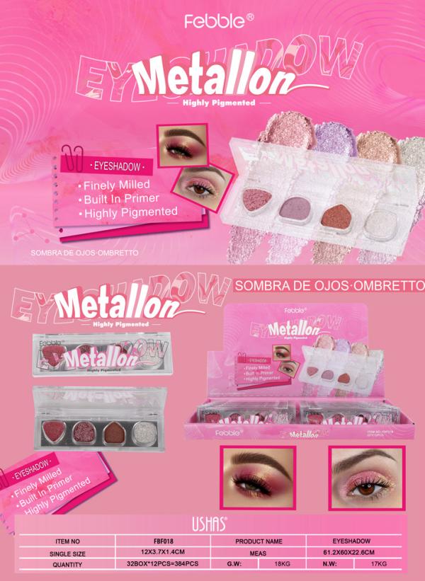 Paleta De Sombras Febble Rosada FBF018