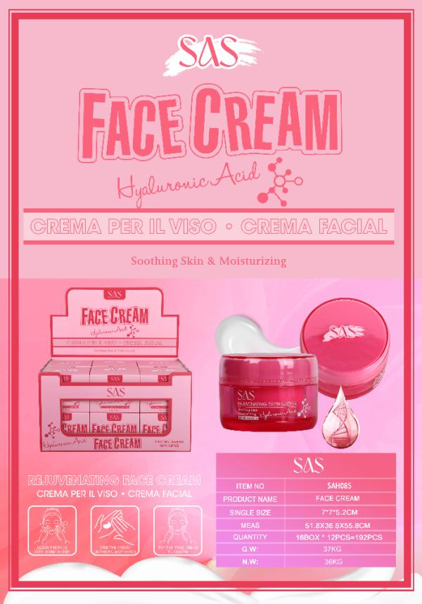 Crema Hidratante De ACIDO HIALURONICO
