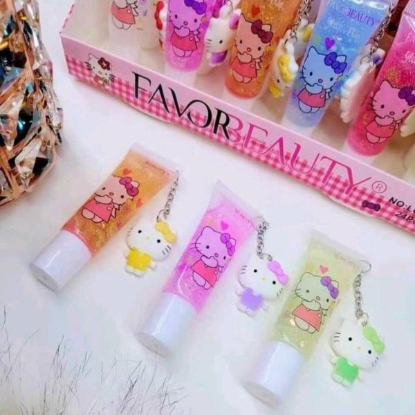 Labial Con Llavero Hello Kitty