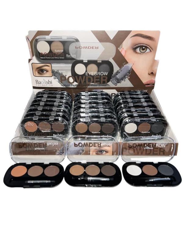 Sombra De Cejas De 3 Colores + Brocha Baolishi