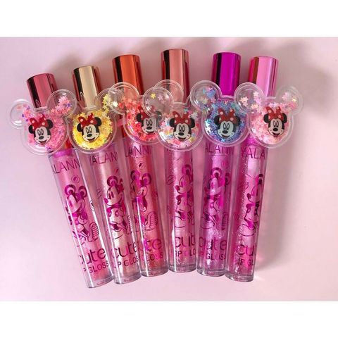 Lip Gloss Minnie Mouse Con Anillo Plastico