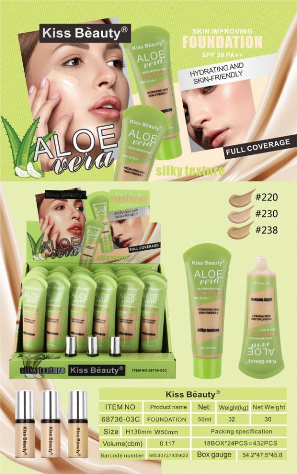 Base Liquida Matte Kiss Beauty Aloe Vera