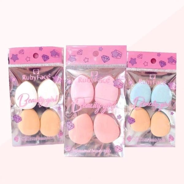Paquete Mini Borlas Para Maquillaje X4pcs