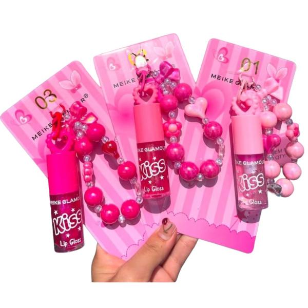 Labial Con Llavero Decorado Meike Glamour