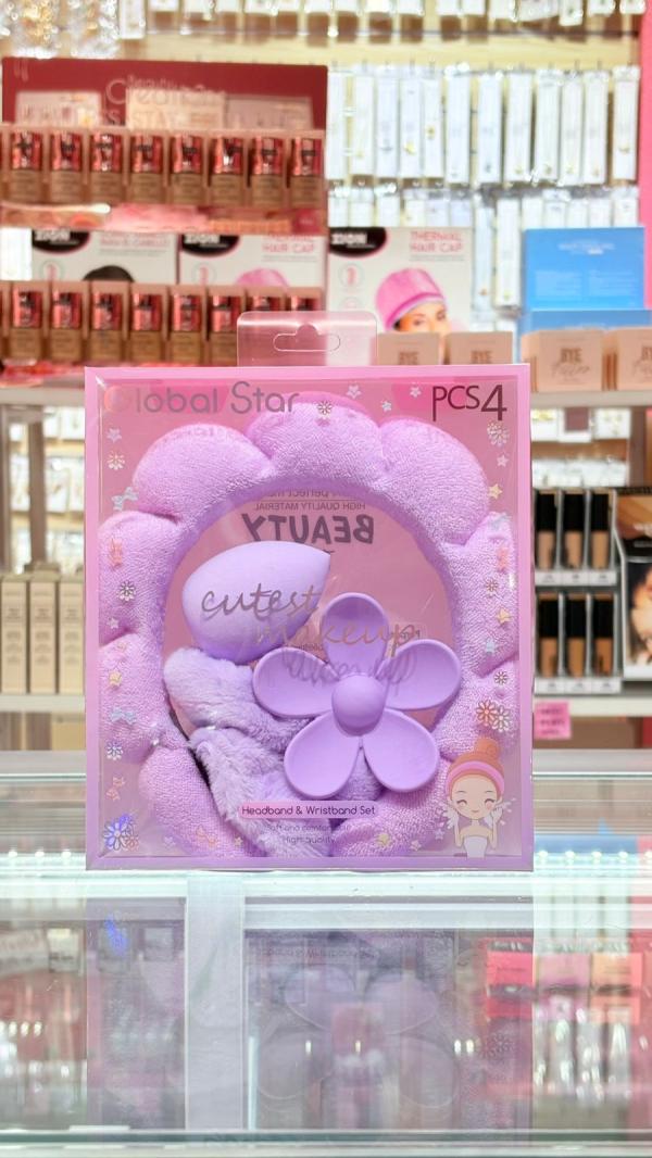 Kit Prensa, Vincha y Beauty Blender Global Star