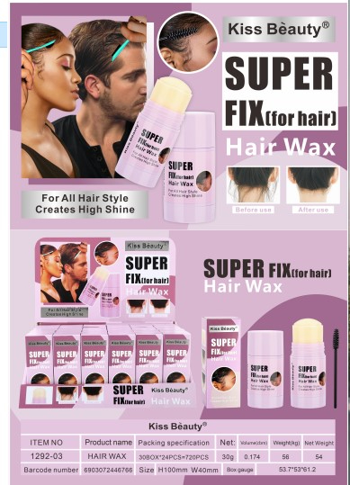 Cera Fijador De Cabello Kiss Beauty
