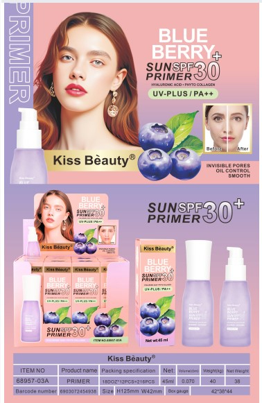 Primer Con Protector Solar Kiss Beauty Arandanos